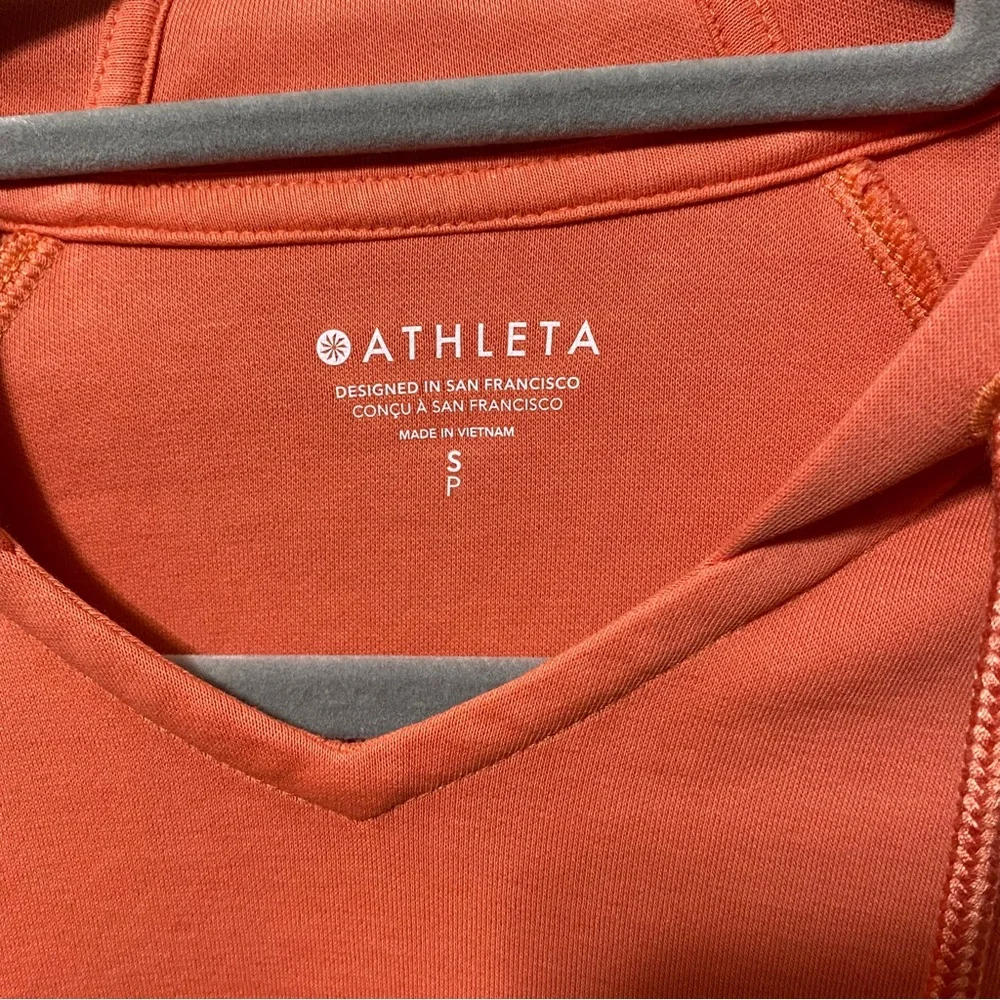 Athleta Sundown Alliance Hoodie Orange Size Small Lightweight Oversized - Picture 6 of 10